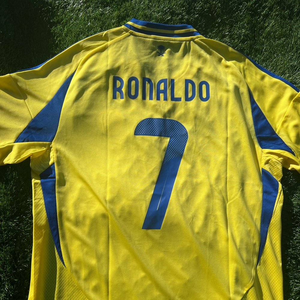 JP0459 XL Adidas Cristiano Ronaldo Al Nassr FC '24/25 Home Soccer Jersey $130